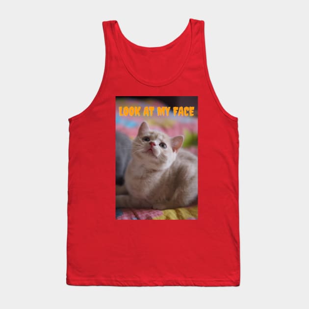 the cats want you to look at her face Tank Top by kunasin